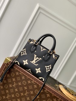 LV M47054 OnTheGo BB 手袋 黑色 Monogram Empreinte 皮革