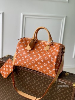 LV M24417 Speedy P9 Bandoulière 40 Monogram Leather 手袋 高仿 牛皮