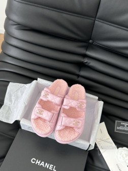 发泡大底版本 Chanel 24新款羊毛魔术贴凉鞋系列秋冬羊毛系列版本高版本 内里全羊毛 Size3 1275