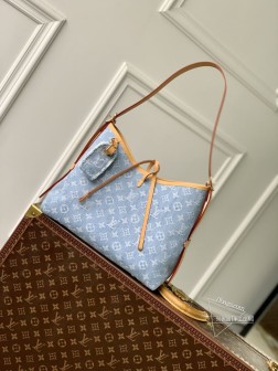 LV M11462 CarryAll BB 手袋 蓝色牛仔 Monogram 帆布