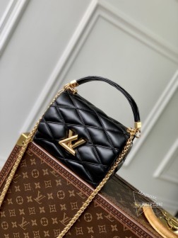 LV M12004 黑色 GO 14 小号手袋 轻薄衬垫 羊皮革 2024 秋冬系列