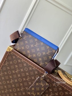 LV M81124 Alpha Wearable 钱夹 深蓝色 Monogram Eclipse 帆布皮革
