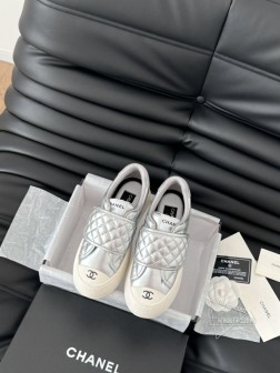 Chanel 25C新款厚底魔术贴休闲鞋系列经典款 好穿又百搭 鞋面牛皮 内里羊皮 原版大底Size 609