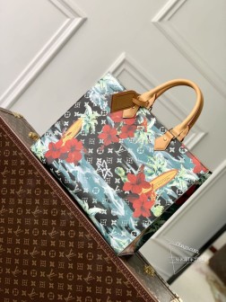 LV M24994 Sac Plat 24H 手袋 Monogram Surfin’ 涂层帆布