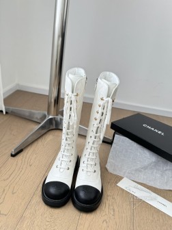 Chanel 24K秋冬新款菱格刺绣机车靴小仙女们备战秋冬啦~顶级品质 鞋面牛皮 内里羊皮 原版大底 1289