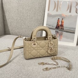 DIOR 【CD-超迷你杏】采用进口羊皮精心制作时髦典雅的设计经久不衰超迷你包型款式搭配一条短肩带一条长肩带，可单肩，斜挎，手提时尚百搭，精致可爱尺寸：1695