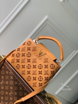 LV M22863 Capucines 手袋 牛皮革刺绣 2022早秋系列 Broderie Ang
