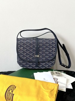 GOYARD P0500 马鞍包 邮差包 小号 深蓝色 高仿