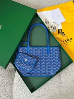 GOYARD狗牙迷你双面tote购物袋 mini 天蓝色 精品A货