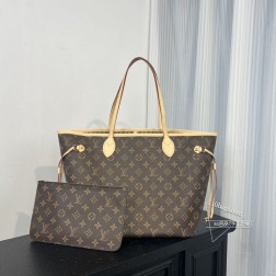 Louis Vuitton 40158 Neverfull 大容量手提包，尺寸32.5×28.5，经典款