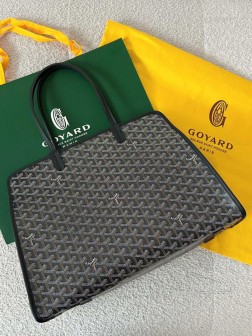 GOYARD Hardy Bag购物袋 黑色头层牛皮 正方形设计
