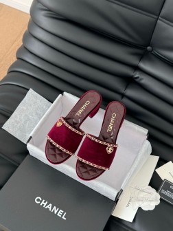 Chanel 25C春夏新款全系列链条拖鞋全系列首发 专柜有的我都有!高版本高品质鞋面牛皮 内里羊皮 583