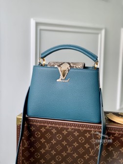 LV M81408 Capucines BB手袋 拼蛇纹 小牛皮 法国进口