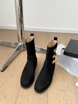 Chanel 24B新款纽扣双C长短靴系列全皮顶级版本内里全牛皮 真皮大底 超重工Size35-39 1127