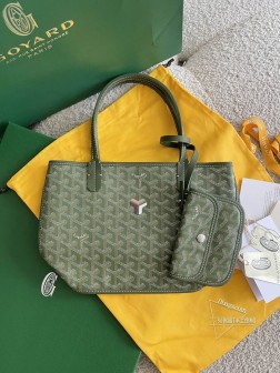GOYARD 狗牙迷你双面tote购物袋 Mini 限定 森林绿