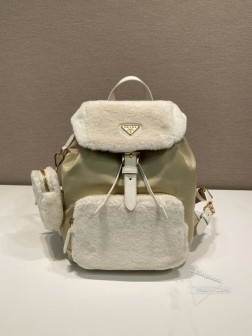 Prada普拉达 1BZ074 羊毛背包 现代羊毛+进口尼龙 代购