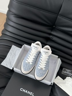 Chanel 24A小香最新菱格棒球鞋运动鞋!鞋面原版小羊皮菱格车线工艺,贵气十足的棒球鞋,脚感非常 1385