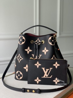 LV M45497 NéoNoé 中号水桶包,压印Monogram皮革,高仿