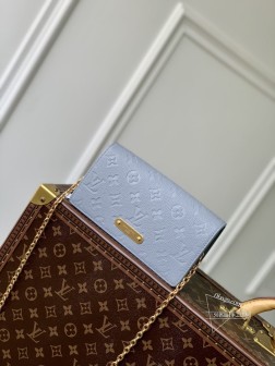 LV M83233 钱包链条 Metis 蓝色粒面皮革 高仿