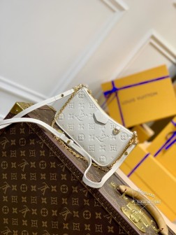 LV M81066 Easy Pouch On Strap 手袋(压花)白色 2022 春季系列