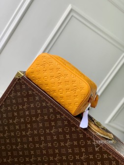 LV M12863 Dopp Kit 盥洗袋,头层牛皮真皮,粒面Taurillon皮革