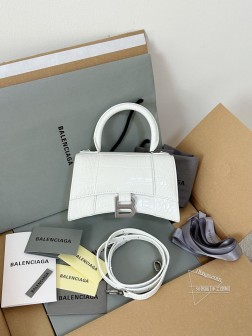 鳄鱼纹白银小号XScm Hourglass沙漏包【正品级】顶级复刻