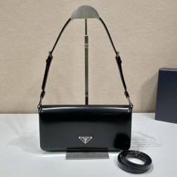 Prada 1BD323 翻盖式单肩包 进口牛皮 可拆卸肩带 一比一