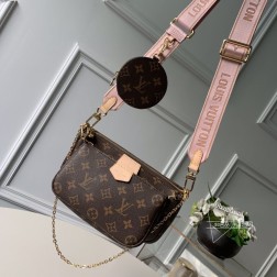 LV M44813 粉色 Favorite 三件套手袋 Monogram帆布 顶级A货