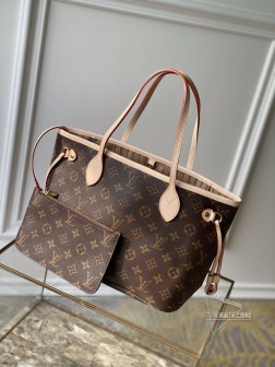 LV M41000 NEVERFULL 小号购物袋 杏里 顶级A货