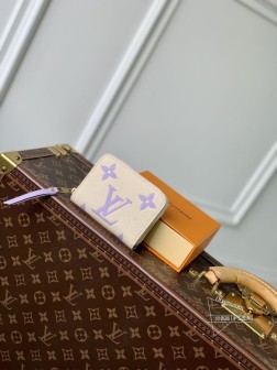 LV M60574 拉链零钱包 香芋紫 顶级A货材质