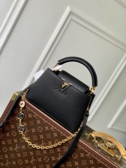 LV K00014 黑色Capucines经典笔触 Mini/Between BB 定制版本 表面选择皮革配色