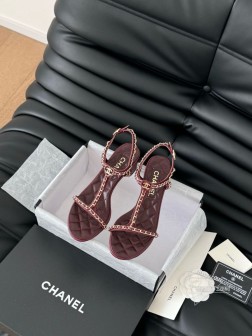 Chanel 25C春夏新款全系列链条凉鞋全系列首发 专柜有的我都有!高版本高品质 跟高1.569c 574