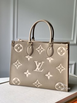 LV M45494 ONTHEGO 中号手袋 Monogram 粒面牛皮 复刻款