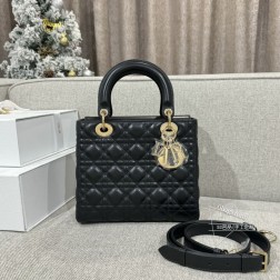 DIOR 现货～黑金酷女孩专属时尚精典必入款容量也是妥妥的各种杂物往里面丢就好了 size24cm