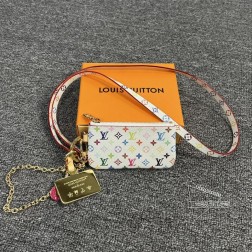 LV 14099 村上隆联名手机绳 钥匙扣 卡包 顶级A货 12×6cm