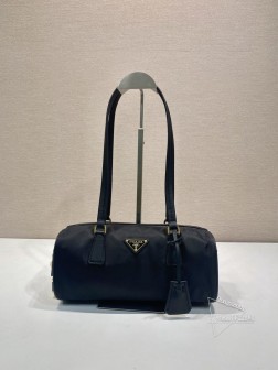 Prada普拉达 1BB127新品锁头包 尼龙布小牛皮手袋 一比一