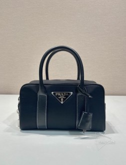 Prada普拉达 1BG846 中古波士顿尼龙手提包 小牛皮 价格
