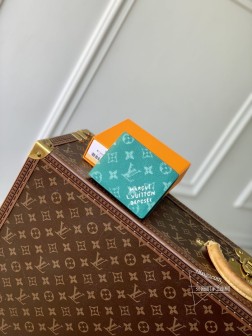 LV M12657 Multiple 钱夹 Monogram Heritage 帆布 绿色