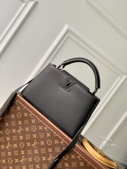 LV M23955 Capucines 小号手袋 黑色 牛皮革 经典设计