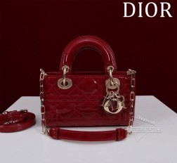 DIOR M0988-Lady-Joy漆皮L Size 2613.55cmM Size：21126.5cmS Size：16.5610cm Internal Composition Leather with Velvet 内里：羊绒+皮