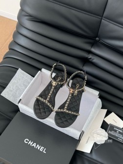 Chanel 25C春夏新款全系列链条凉鞋全系列首发 专柜有的我都有!高版本高品质 跟高1.569c 577