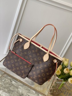 LV M41000 NEVERFULL 小号购物袋 红里 顶级复刻