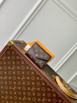 LV M41938 钱夹 Monogram 帆布制棕色 轻便实用 高仿