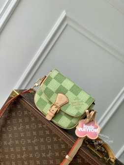 LV N40665 Montsouris 邮差包 Damier Golf 帆布 牛皮革