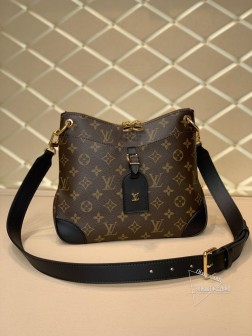 LV M45353 Odeon 小号手袋 黑色 Monogram 帆布 顶级复刻