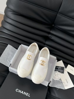 Chanel 25C新款厚底松紧一脚蹬系列经典款 好穿又百搭 鞋面牛皮麂皮 内里羊皮 原版大底Siz 605