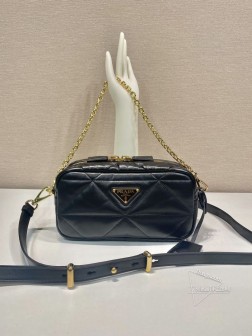 Prada普拉达 1BH197 菱格相机包 小羊皮 手提/肩背 尺寸