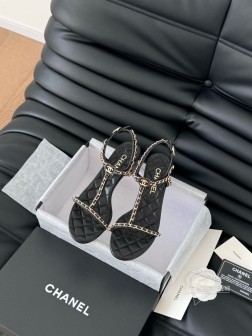 Chanel 25C春夏新款全系列链条凉鞋全系列首发 专柜有的我都有!高版本高品质 跟高1.569c 573