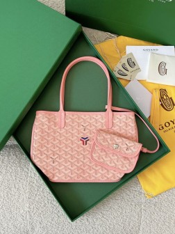 GOYARD 狗牙迷你双面托特袋 樱花粉 Limited Edition