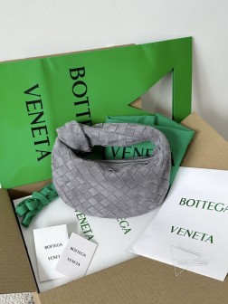 BV Jodie Mini 麂皮包 灰色 银扣 高级质感 高仿